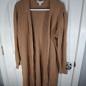 Time and Tru Open-Front Ribbed Longline Cardigan XXXL